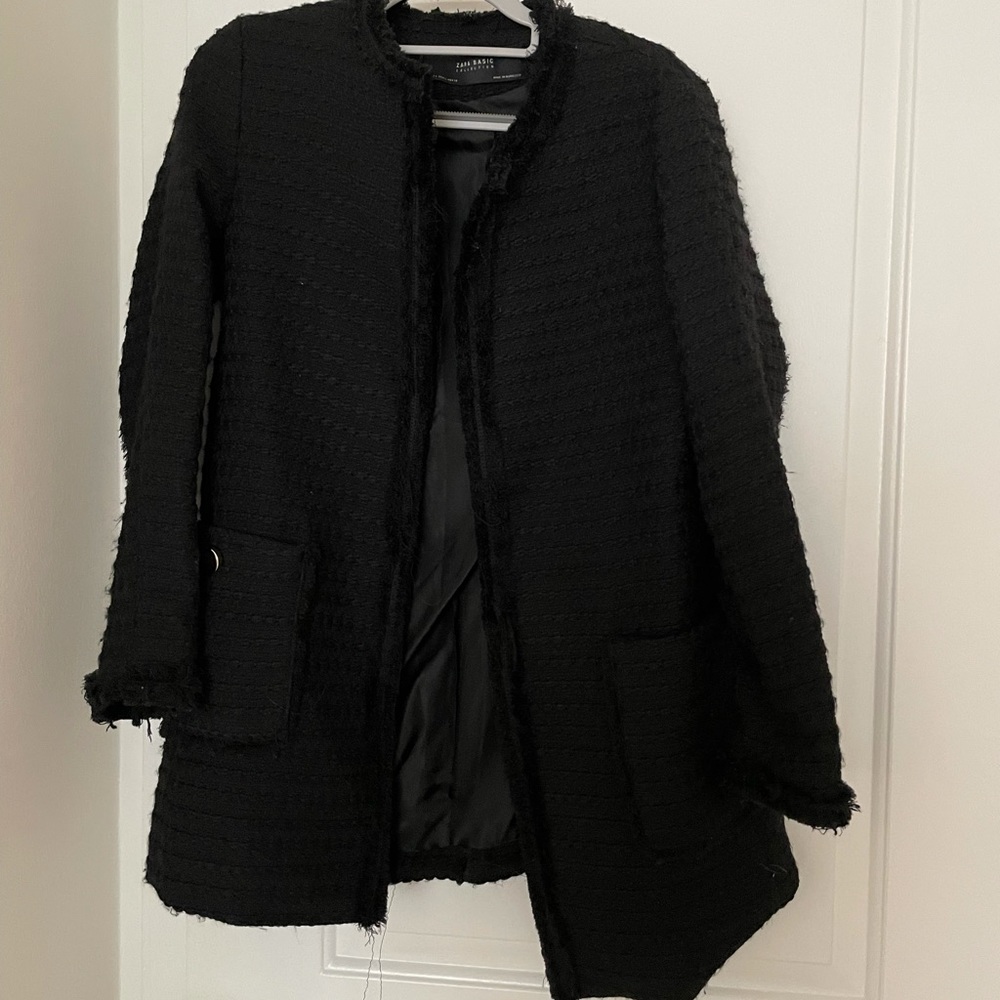 Zara coat, black - size US 2